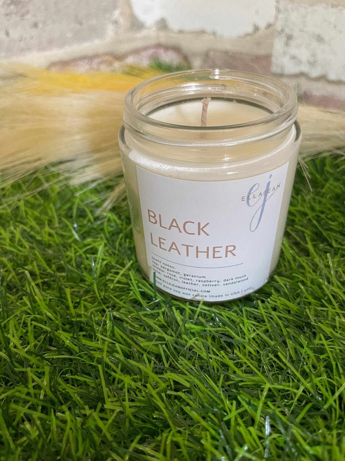 Black Leather Candle